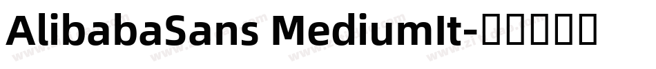 AlibabaSans MediumIt字体转换